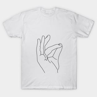 Hand Minimalist Line Art T-Shirt